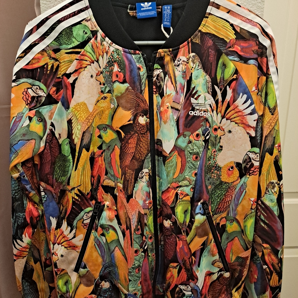 Vibrant Bird Adidas Track Jacket